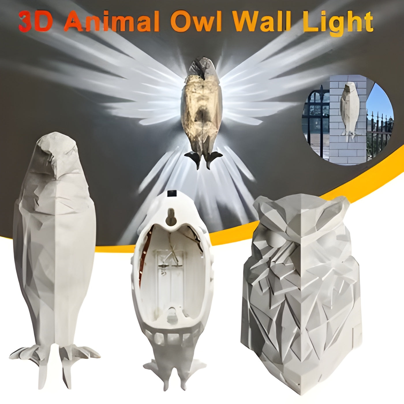 Bird Wall Lamp Halloween Owl Eagle Shape Projector B